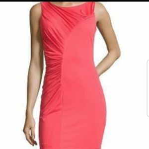 Halston Heritage Coral Midi Dress